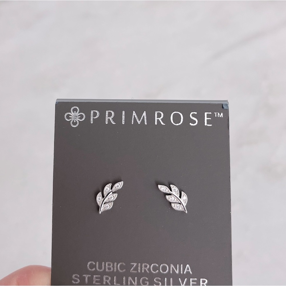 CZ Leaf Earrings